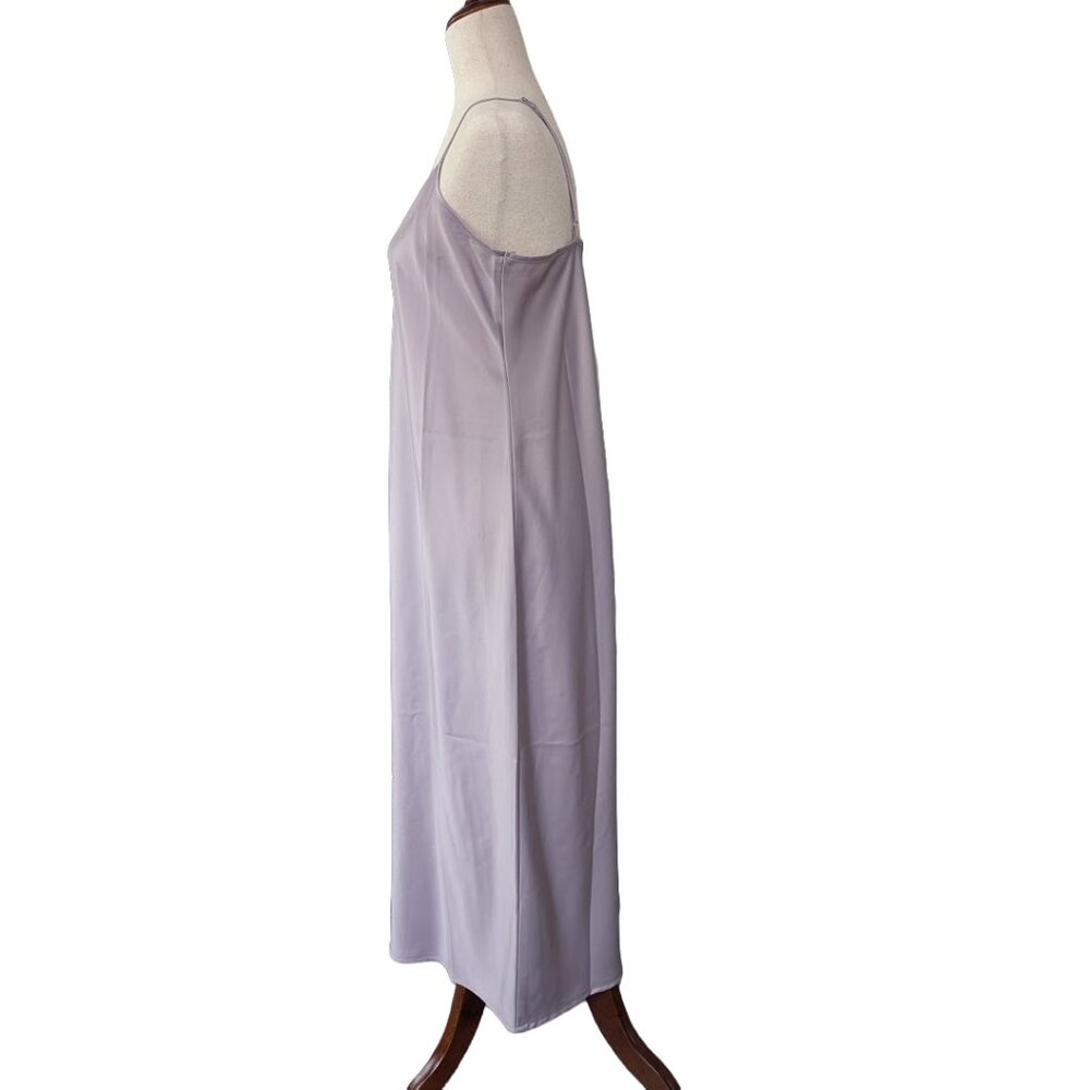 NWT Banana Republic Lavender V-neck Midi Length Slip Dress - Picture 8 of 13